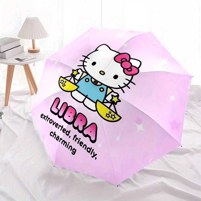 1pc Hello Kitty Libra Zodiac Umbrella with Plastic Handle,Suitable for All Seasons Home Travel Outdoor UmbrellaSanlio460