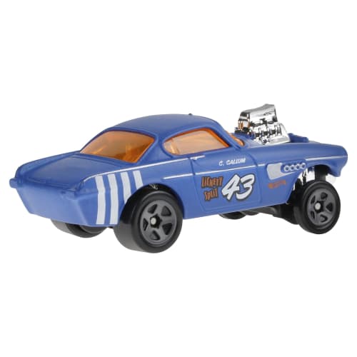 Hot Wheels Basic Car Volvo P1800 Gasser Vehicle Toy Mini Car for Ages 3 and Up Blue HXR06