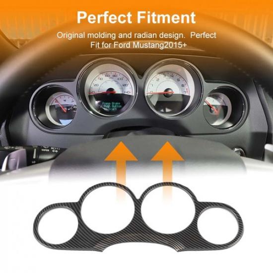 Interior Dashboard Panel Cover Trim For Dodge Challenger 2009-2014 Carbon Fiber