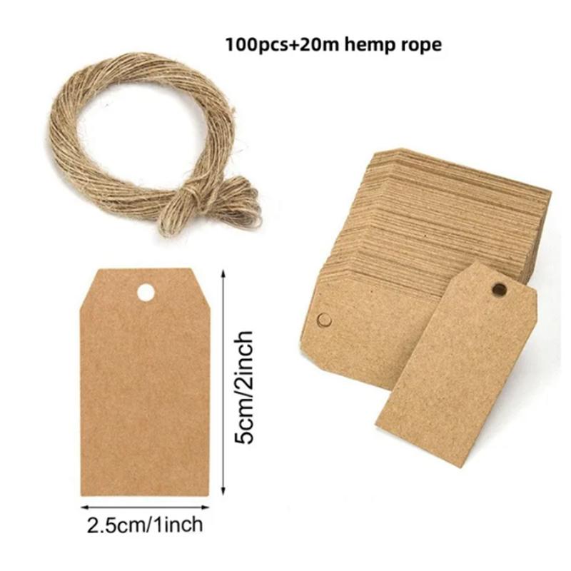 100pcs+20m hemp rope. Thank you for celebrating with us. Handmade tags, gift decorations, blank price tags