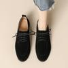 Scarpe Basse da Donna Retro in Camoscio Scarpe Casual Leggere per Camminare Mocassini Casual Classici Scarpe Basse Stringate a Taglio Basso Zapatos Mujer