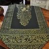 Black Table Runner with Golden Pompoms 23x200cm