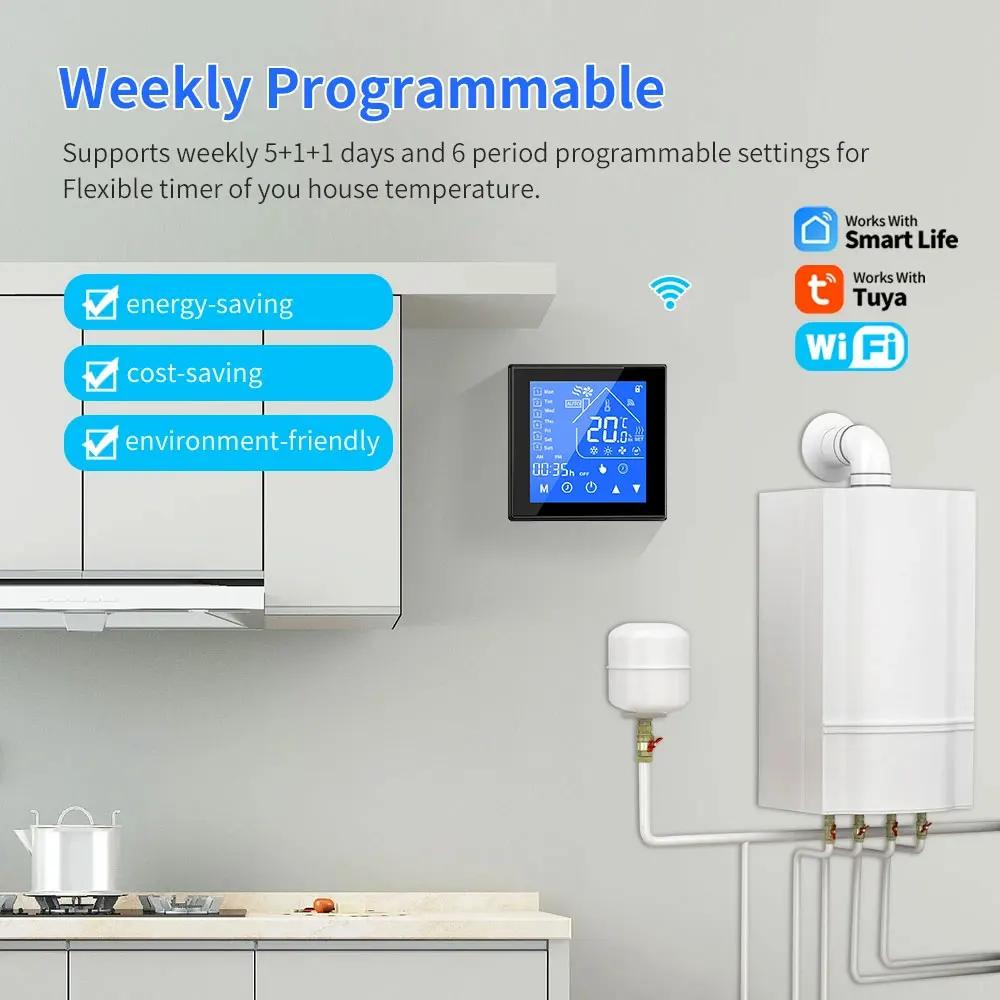 WiFi Smart Thermostat Temperature Control for Electric Floor Heating Water/Gas Boiler Temperature Tuya Google Home Alexa Yandex