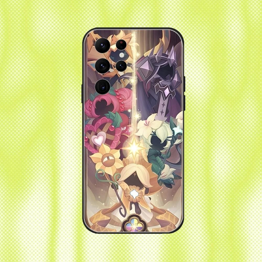 Cookie Run Kingdom Phone Case For Samsung S 25,24,23,22,30,21,10,9,Ultra,Plus,Lite,FE,4,5G Black Soft Case