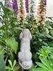 Elegant white poodle concrete mating figure
