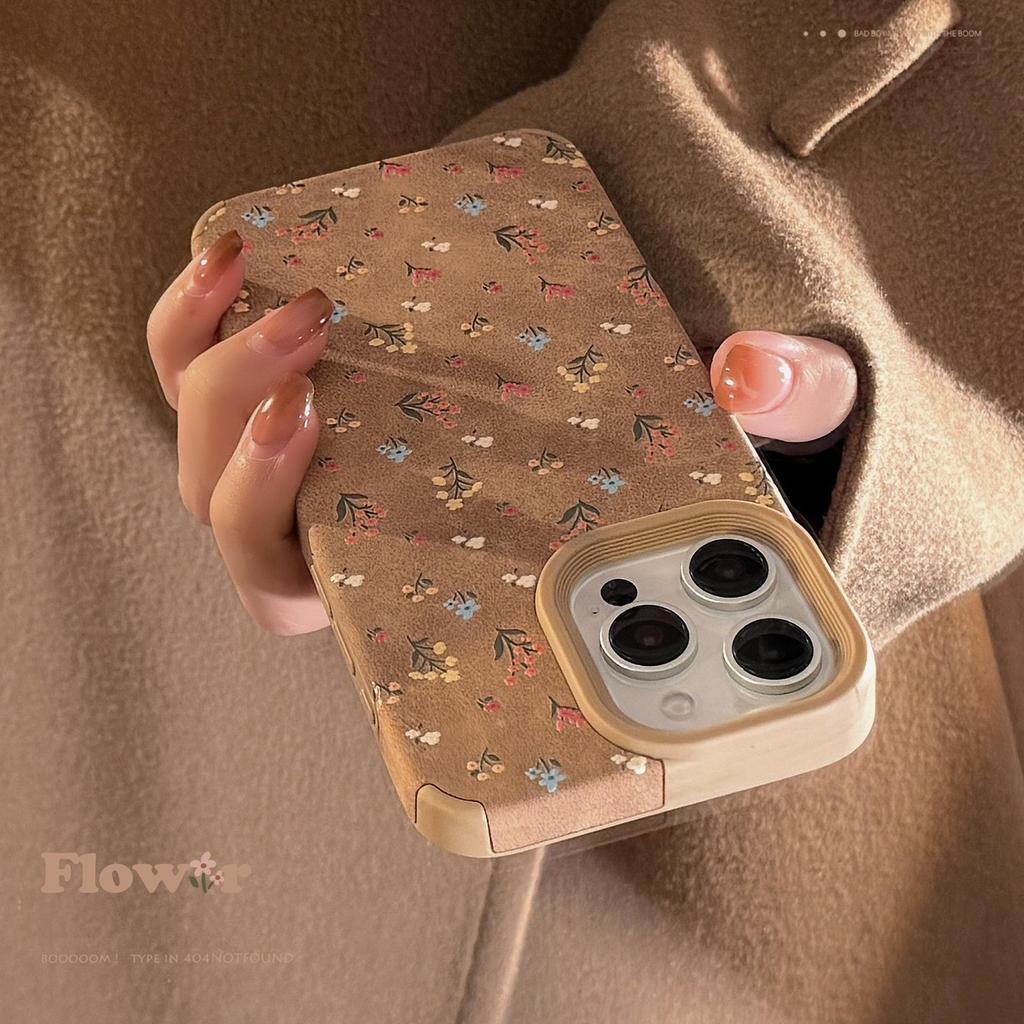 Vintage Small Flower Case for iPhone 13 iPhone 15 iPhone 16 Pro Max