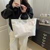 Large capacity DuPont paper jelly bag fashionable transparent pvc waterproof hand bag children kraft paper commuter hand