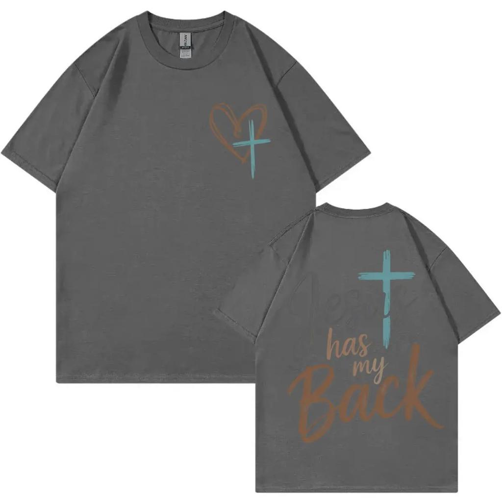 2026 Christian Jesus Bible Verse Graphic T Shirts Harajuku Y2k Aesthetic Oversized T-shirt Men Women Clothing Casual Cotton T-shirts