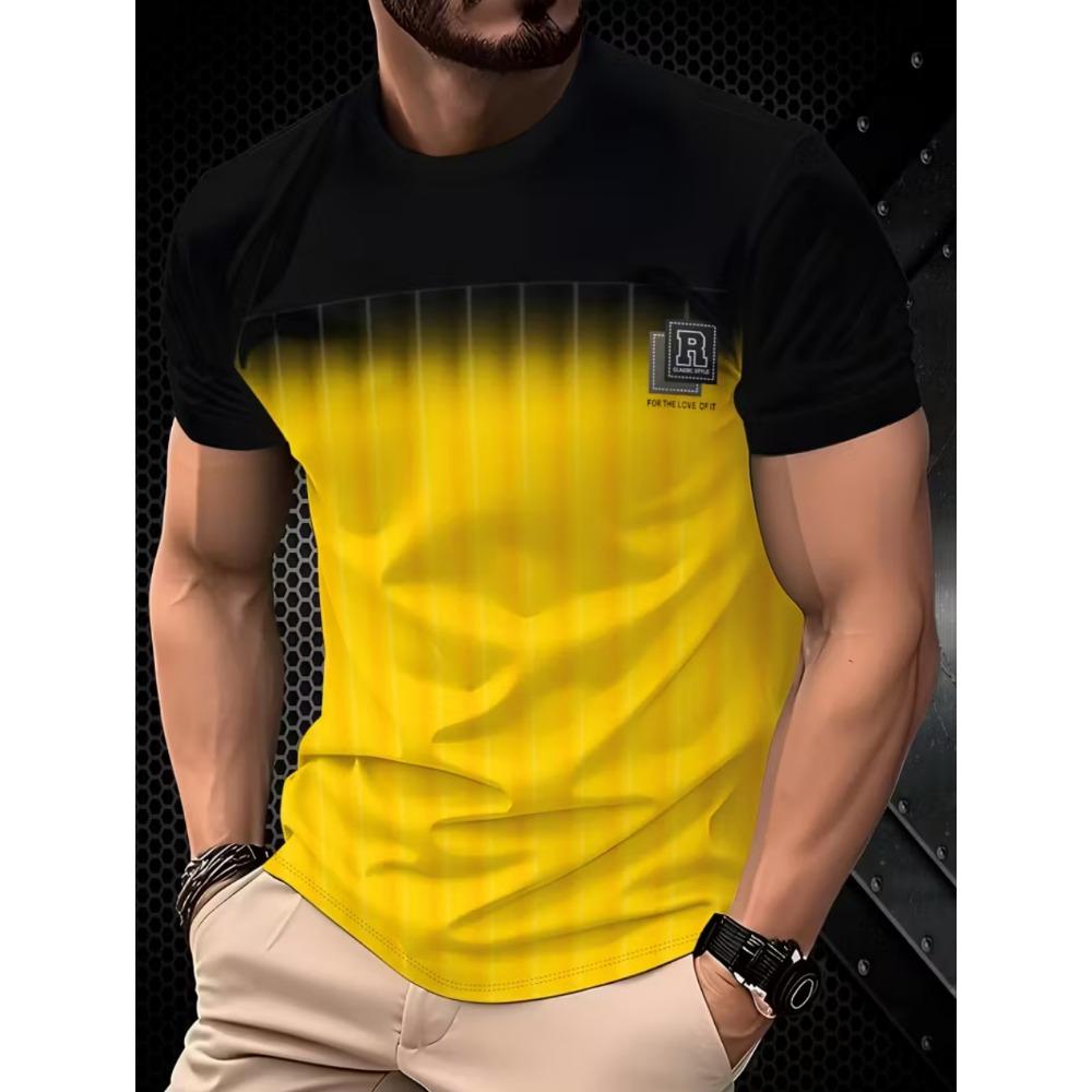 3D Print Mens O-Neck Short Sleeved Tee Street Daily Fashion T-Shirt for Men Oversized Summer Tops