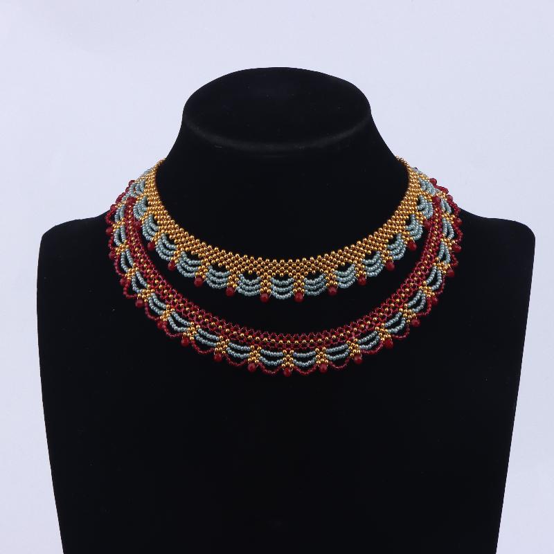 Antiquity Chinese Style Beads Necklace Hanfu Accessories Ethnic Style Horse Face Skirt Decorative Jewelry Gift