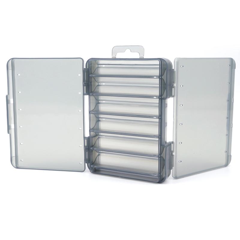 Fishing Tackle Box 12 Double Sided Compartments Fishing Accessories Lure Hook Plastic Storage Case Fishing Tool Pesca