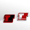 Auto Metal T Sport Logo 3D Badge Lettering Decals Trunk Sticker For Toyota Camry Highlander RAV4 Yaris Corolla Hilux Car Styling
