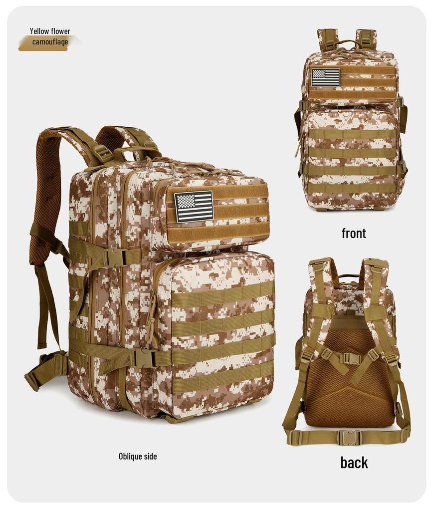45L Camouflage Tactical Assault Backpack: Multifunctional Outdoor Camping & Hiking Rucksack