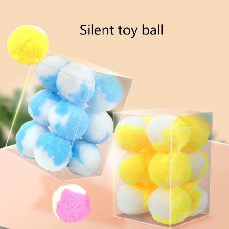 12pcs for Cat Toy Balls 1.8" Soft Kitten Pompon Ball Toys Interactive Playing