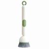 360 Degree Rotating Scrub Brush with Soap Dispenser, Long Handle Kitchen Dishwashing Cleaner, Multi-Functional Scrubber for Pots & Sinks