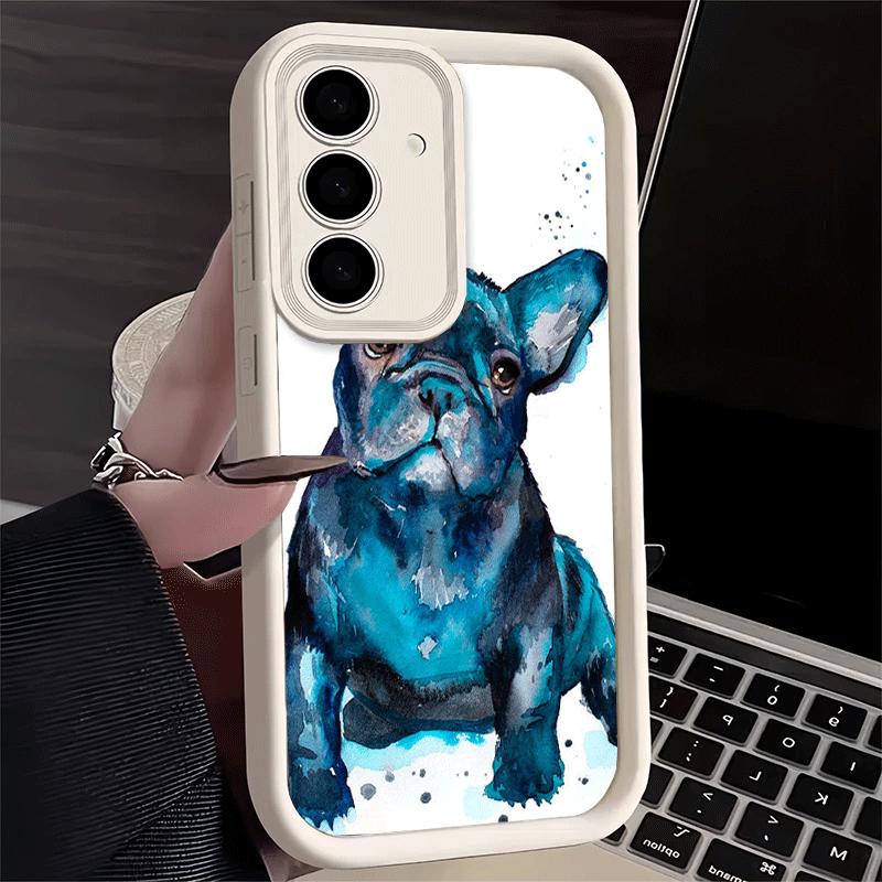 Phone Case for Samsung Galaxy A17 A16 A15 A14 A13 French Bulldog Dog Pug Design A56 A36 A26 A55 A35 A25 A54 A34 A24 A53 A33 A23