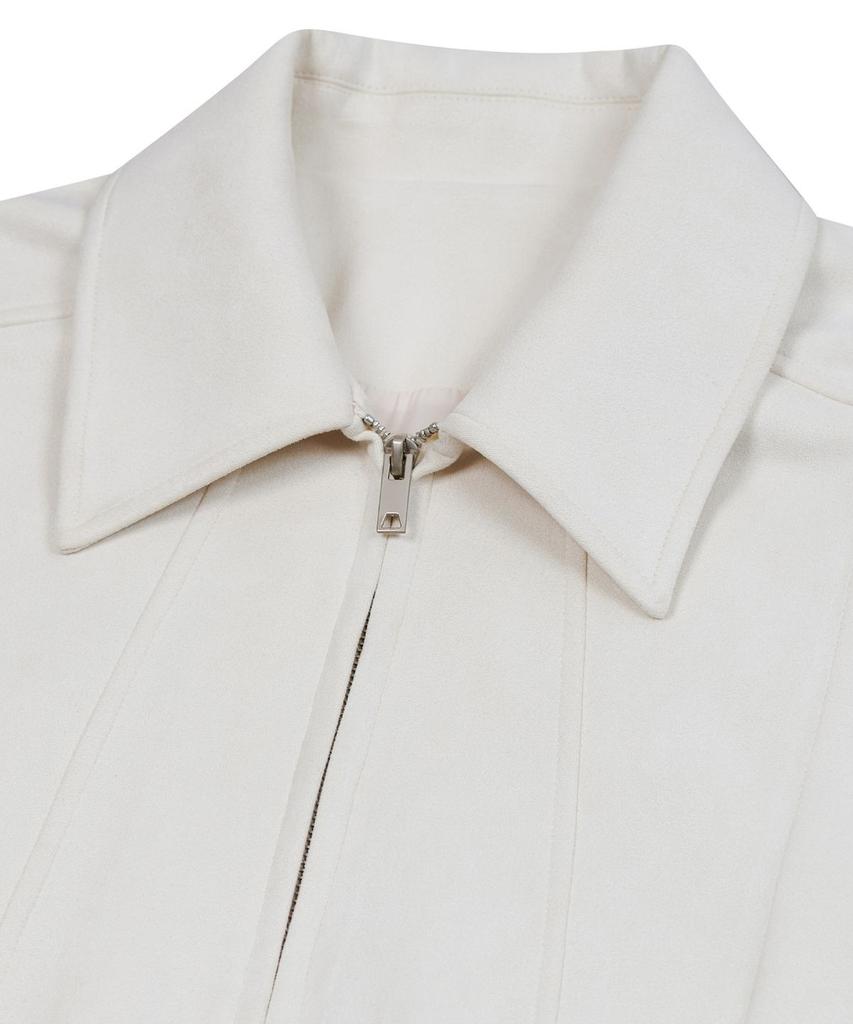 Standarderror 87-Stan150 Heavy Placket Suede Jacket Ivory