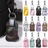 Mini Hand Sanitizer Bottle 30ml Portable Travel Silicone Cosmetics Shower Gel Bottles Refillable Bottles with Keychain Holder