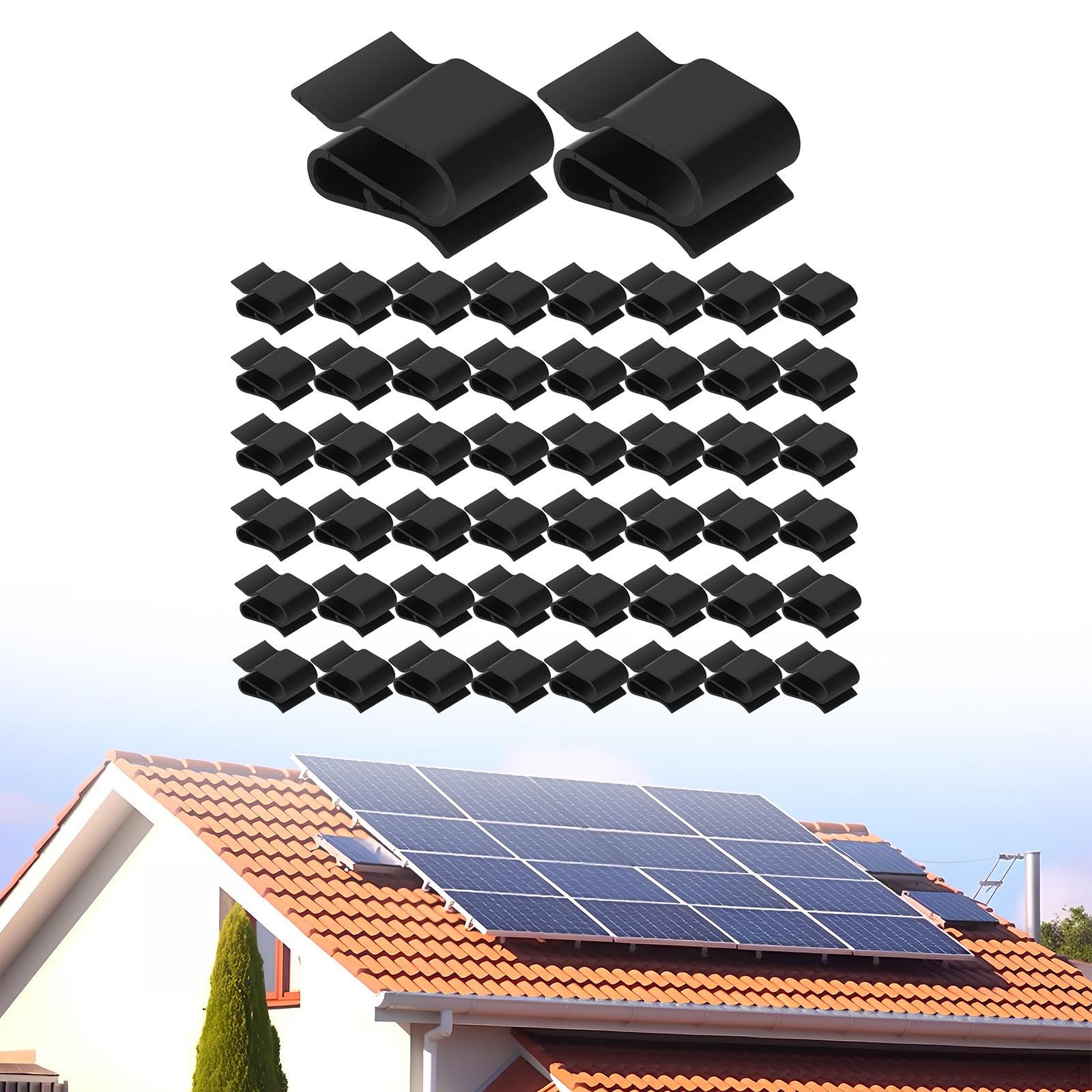 

50x Затискачі для фотоелектричних кабелів Pv Практична рама причепа Затискачі для дроту Електричний шнур