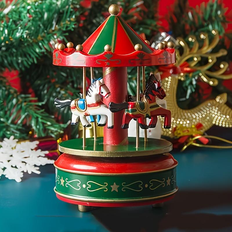 

1Pcs New Carousel Horse Music Box Resin Merry-go-round Musicical Box Home Desktop Decoration Kids Christmas Birthday Gift