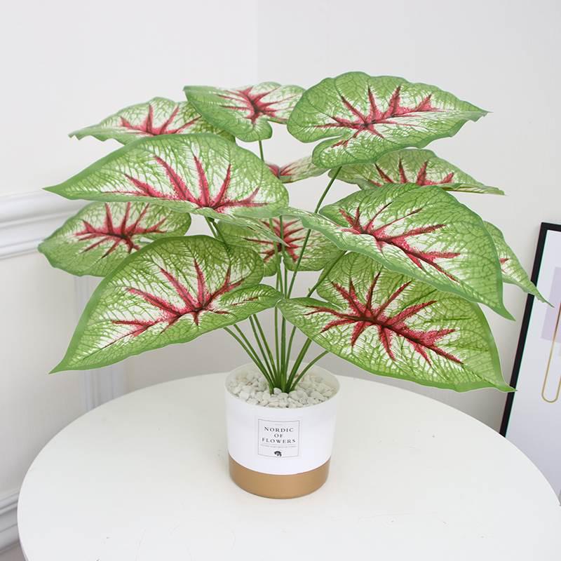 Artificial Bionic Green Plants: Floor-Standing Turtle Back Leaves Ornament for Living Room and Bedroom Decor