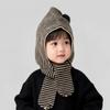 2-in-1 Children's Scarf Hat Thick Kids Warm Cap Cozy Headwear Knitted Hood Scarf  Kids Winter
