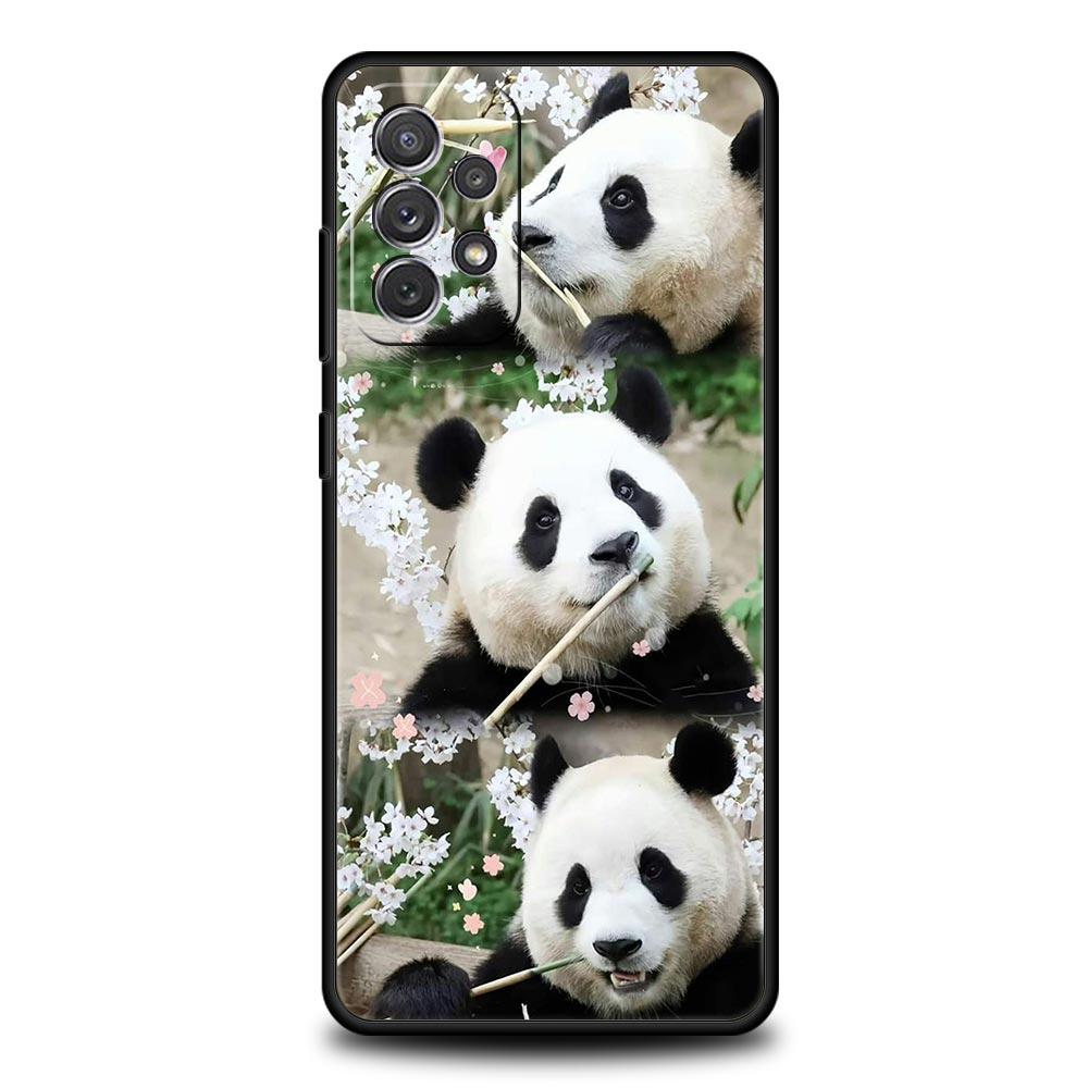 Fubao Panda Phone Case For Samsung Galaxy A55 A53 A51 A35 A33 A31 A25 A23 A21s A15 A13 A11 A41 A73 A71 A05s A03 S8 S9 Plus Cover