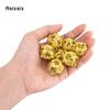 7 Pcs Golden Black Circular Dragon Metal Dice Hollow Metal Polyhedral Dice Suitable for Role-Playing RPG  Board Game Card Game