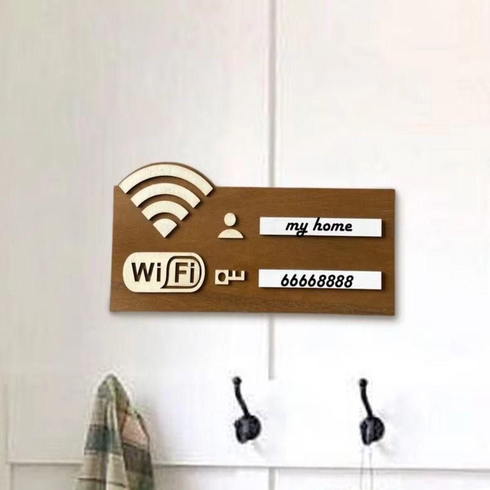 Rewritable WiFi Wall Stickers Wall Mounted WiFi Signage Vintage WiFi Indicator  Home Decor