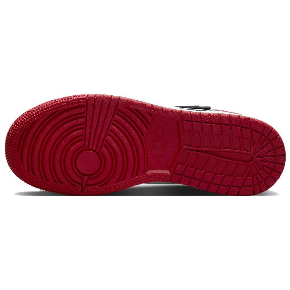 Air Jordan 1 Low Flyease GS Alternate Bred Toe Kids Sneakers Black White Gym-Red DN4639-066