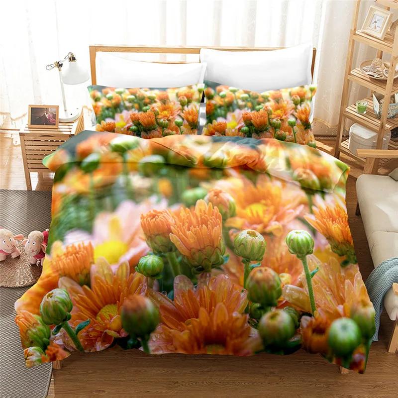 Duvet Cover Bed Linens 3d Flower Bedding Sets Print Valentine's Day Theme Home Textile Set 2/3pcs Cover Sets For Beds Dropship