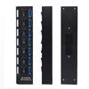 Sync Data Converter Splitter 5Gbps High Speed 4/7 Port USB 3.0 Hub AC Power Adapter on/Off Switches