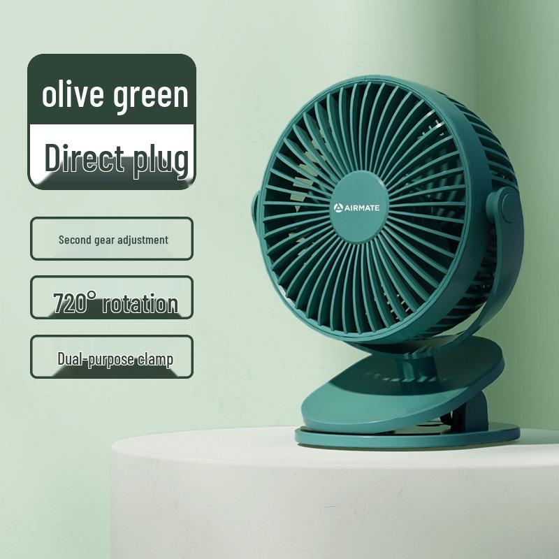 

Airmate USB Перезаряжаемый Вентилятор с Клипсой – Портативный Мини-вентилятор для Общежития, Коляски или Офисного Стола Upgraded 5 Blades