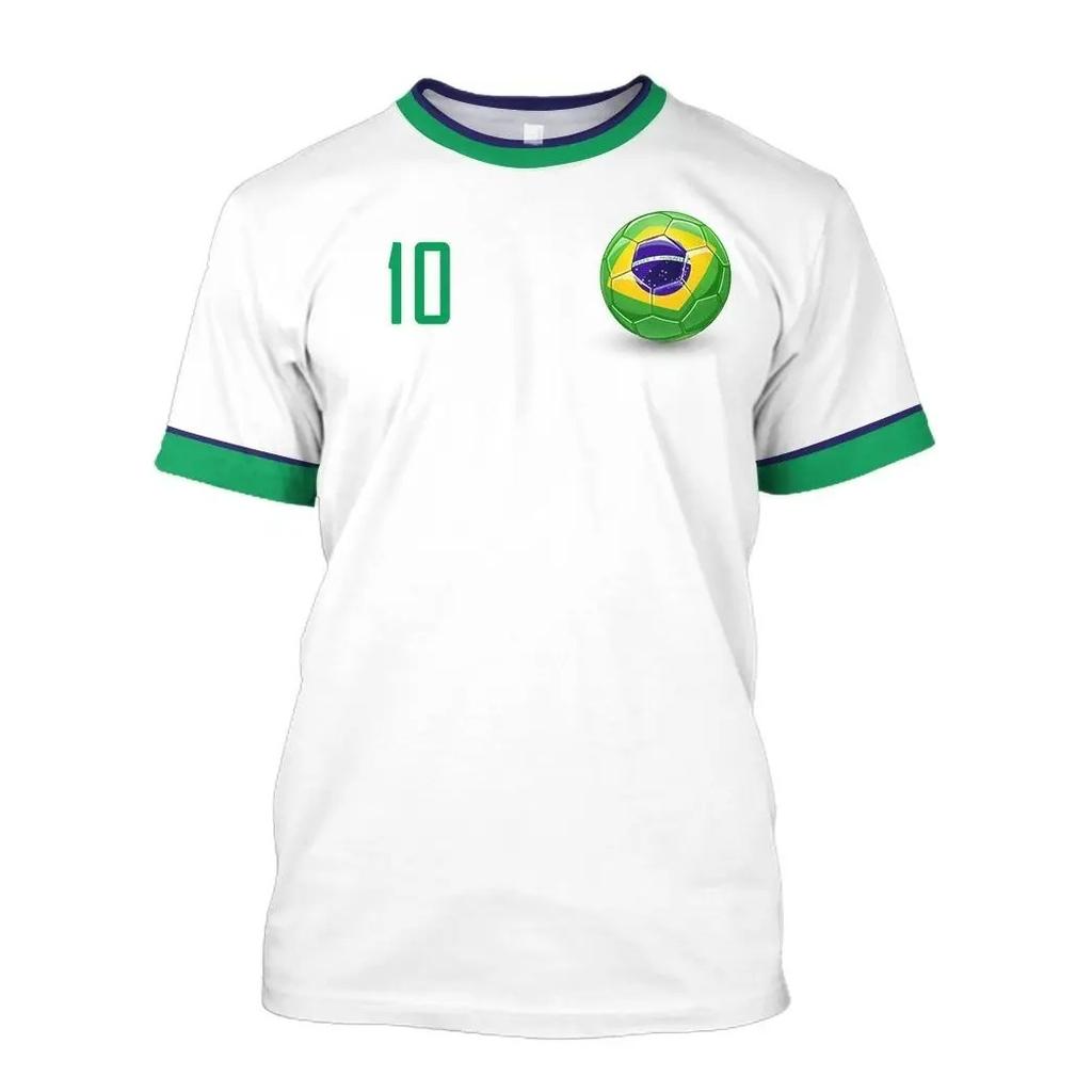 2026 Nowa Koszulka Piłkarska Brazylii T-shirt Koszulka Reprezentacji Brazylii Krótki Rękaw Okrągły Dekolt Codzienna Odzież