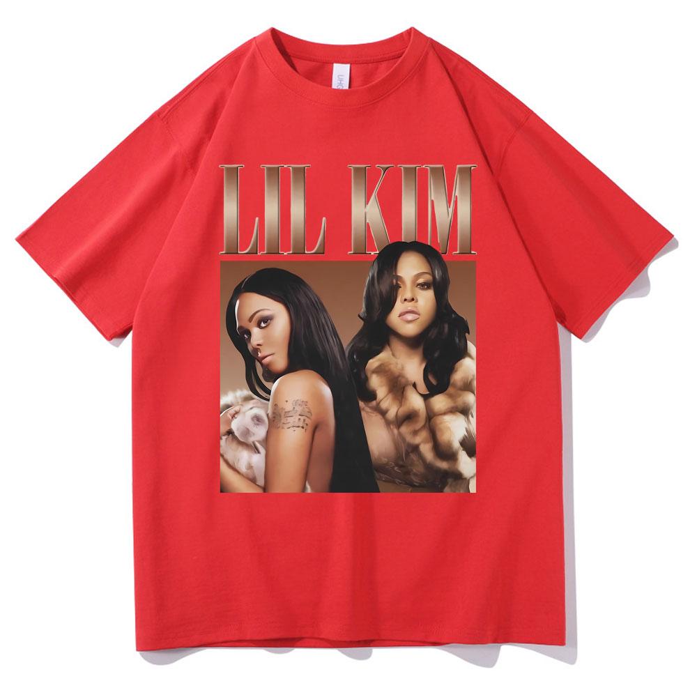 

Rapper Lil Kim Graphic Print Tshirt Unisex Women Hip Hop Oversized Tshirts Male Vintage T Shirt Unisex Casual Tops Short Sleeve S