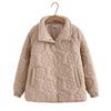 Cotton-padded Jacket Women's Plus Size Lapel Flower Fat Girl Cotton-padded Jacket Thin Sweet Winter Fashion Padded Jacket Short