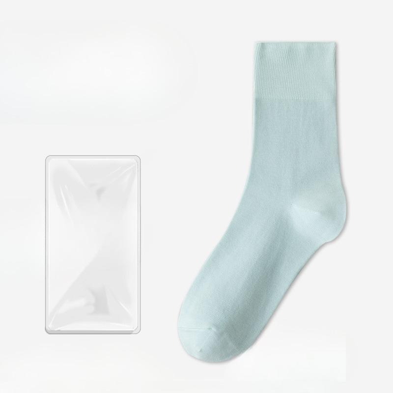 Female Summer Thin Leisure Pure Color Moon Son Boneless In The Tube Pile Pile Cotton Socks