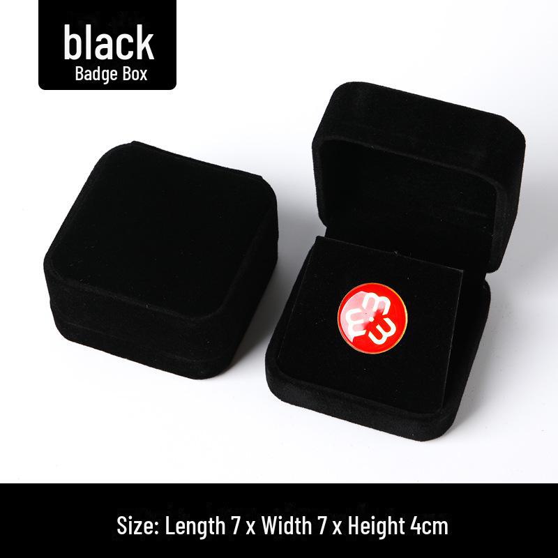 Flannel Jewelry Box for Earrings, Necklaces, Medals, Badges, and Pendants with Butterfly Buckle.