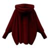 Women's Vintage Plush Loose Coat Warm Hooded Long Sleeve Solid Color Fashion