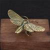 Ornament Dragonfly Figurines Home Office Desk Decor 1pcs Brass Copper Funny Miniatures Vintage Insect Figurines Home Decoration