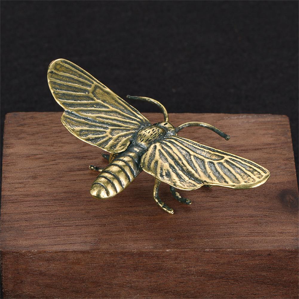 Ornament Dragonfly Figurines Home Office Desk Decor 1pcs Brass Copper Funny Miniatures Vintage Insect Figurines Home Decoration
