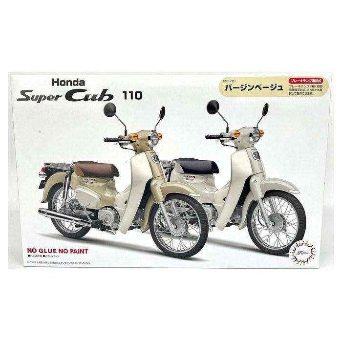 Fujimi 1/12 NEXT Series No.8 Honda Super Cub 110 (Virgin Beige) Plastic Model Kit - 155x58x87mm