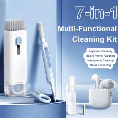 7-in-1 Multifunctional Cleaning Kit Laptop Keyboard Cleaning Brush Mobile Phone Screen Cleaning Bluetooth Headset Cleaning Pen