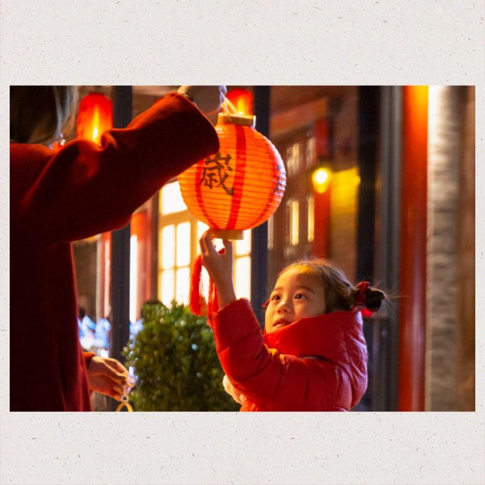 With Handle Chinese Lantern DIY Materials With Lighting Party Glowing Lantern  Children Toys
