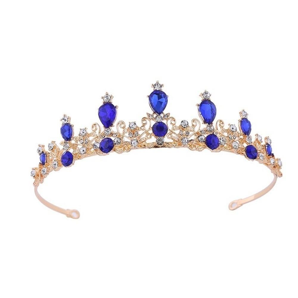 Water Drop Shape Bridal Crown Zinc Zinc Alloy Diadem Headwear Decorations Headband Wedding Tiaras  Birthday