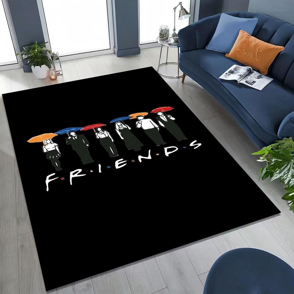 Klassisches Friends Central Perk Schild TV-Teppich für Schlafzimmer Wohnzimmer Sofa Zuhause Fußabtreter Dekor, Große rutschfeste Spielmatte für Kinder