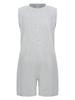 3Pcs Kids Special Needs Adaptive Jumpsuit Round Neck Sleeveless Back Invisible Zipper Solid Color for Easy Dressing Daily Care