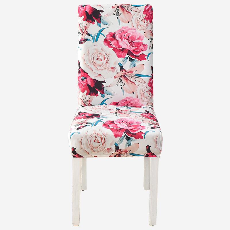 Bedruckter Stuhlbezug, elastischer Küchensitzbezug, Stretch-Spandex-Stuhlbezüge für Esszimmer, Hochzeit, Hotel, Bankett, waschbar, 1 Stück