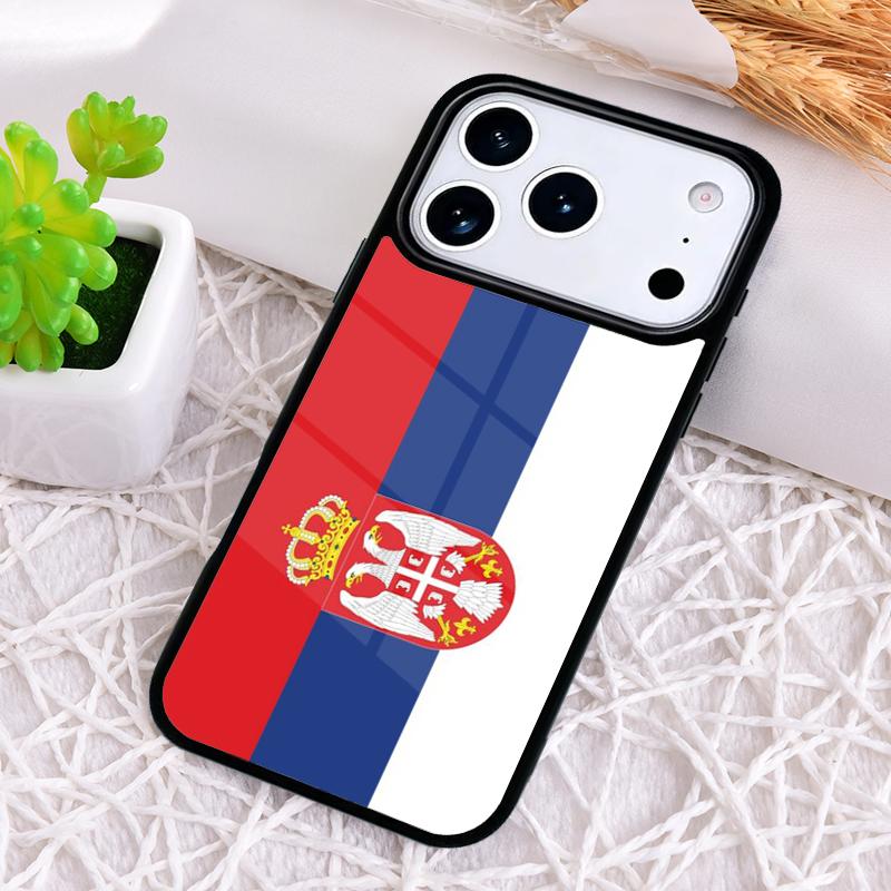 Serbia Flag Shockproof Phone Case for iPhone 17 Air 16e 15 11 12 14 13 Pro Max Cover Coque