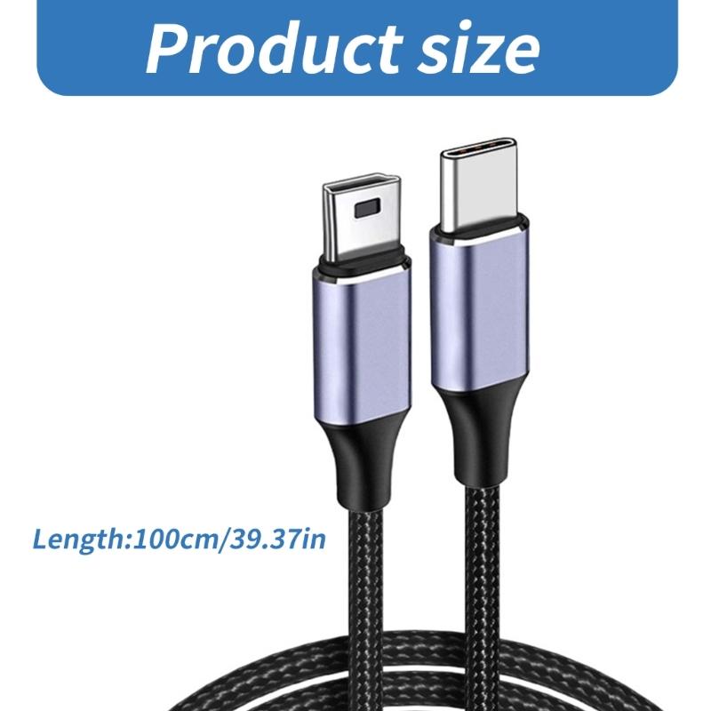 High Speed USB C To USB Charging Cable, Type C Male To USB Male Sync Cable for Camera